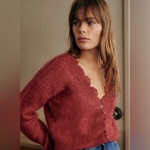 Sézane Astride sweater, Rosewood, Small